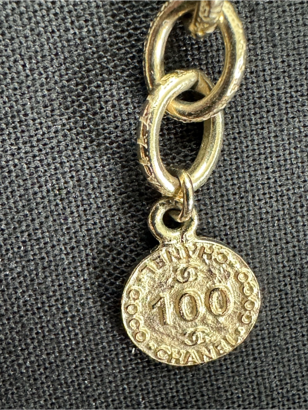 Chanel 100th Anniversary Pearl and Crystal CC Logo Necklace in Ivory and Gold - Picture 10 of 14